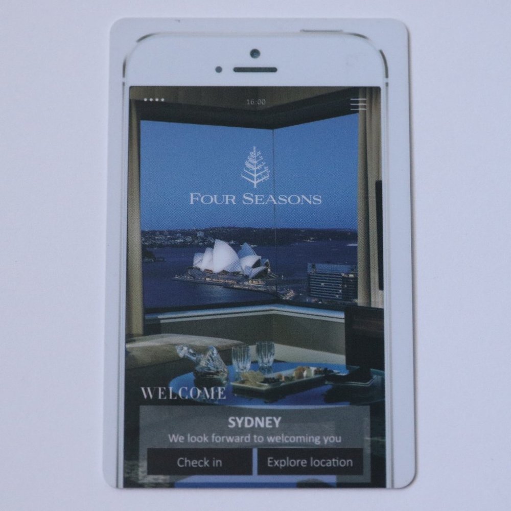 Four Seasons Sydney Luxury Hotel Plastic Room Key